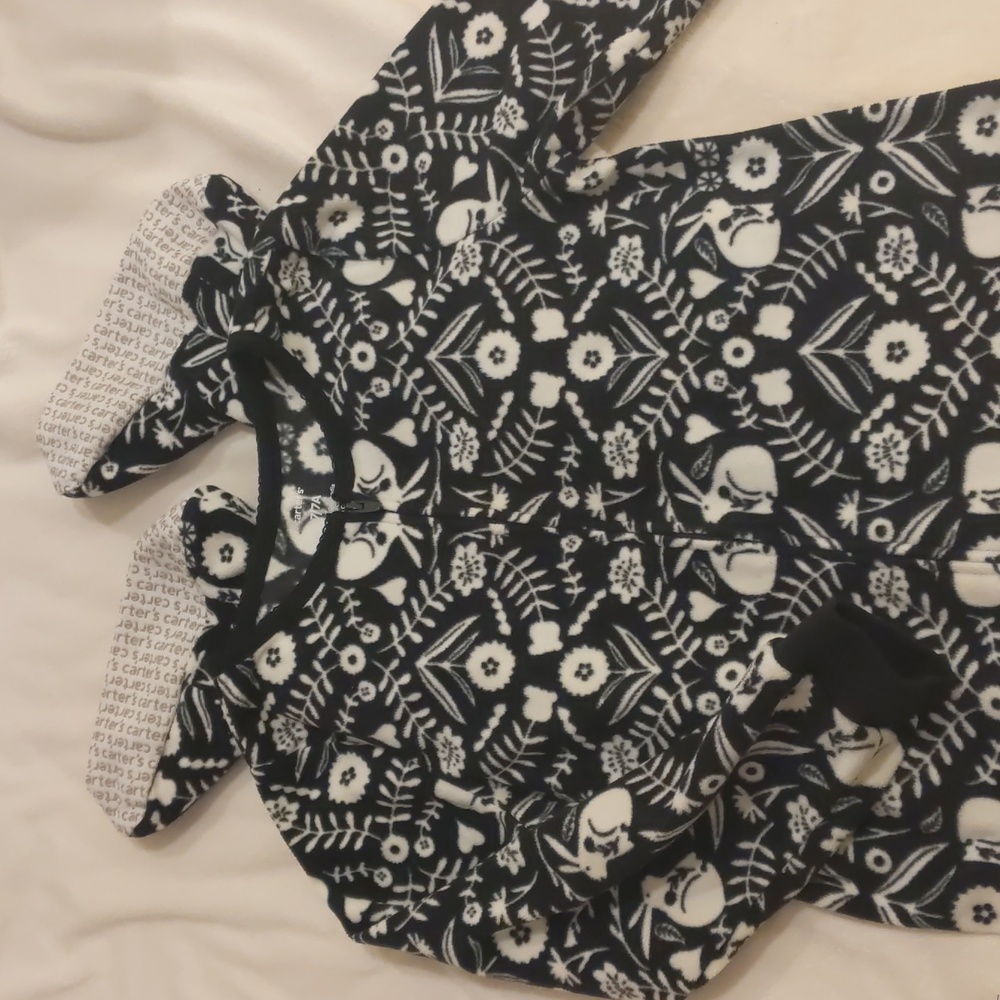 Zip up footie PJs size 7